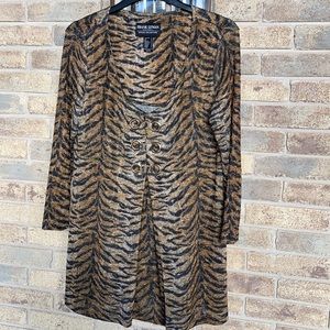 Black and brown zebra print knit sweater. It’s only been worn three times.
